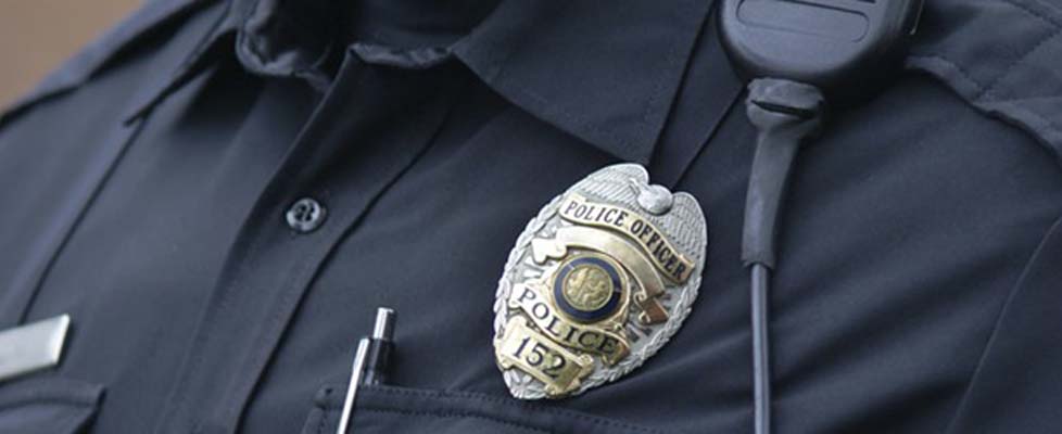 Police Badge on Shirt